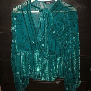 For love and lemons velvet blouse